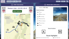 Plates Across America Route Section Start page
